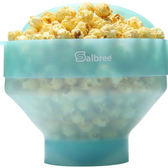 SALBREE New Sealed Microwave Collapsible Silicone Popcorn Popper- Light Blue - Picture 1 of 9